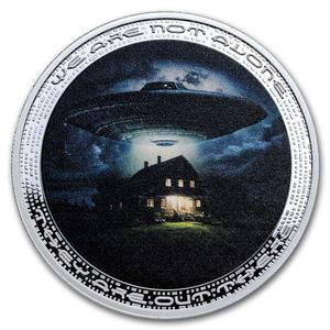 Cameroon / Silver Ounce 2025 UFO Above Farm - reverse photo