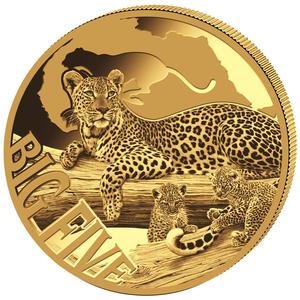 Cameroon / Gold Five Ounces 2017 Big Five - Leopard - reverse photo