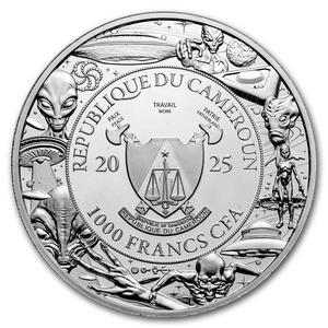Cameroon / Silver Ounce 2025 Alien in Door - obverse photo