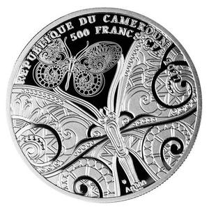 Cameroon / Five Hundred Francs 2021 Colourful World of Butterflies - obverse photo