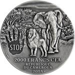 Two Ounces Silver 2018 Cecil The Lion: Photo Coin, Cameroon, Two Ounces Silver 2018 Cecil The Lion / thumbnail