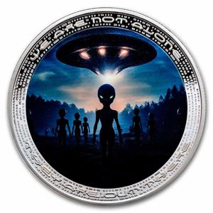 Cameroon / Silver Two Ounces 2025 Alien and UFO - reverse photo