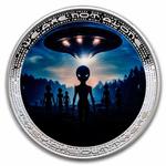Silver Two Ounces 2025 Alien and UFO: Photo Coin, Cameroon, Silver Two Ounces 2025 Alien and UFO / thumbnail