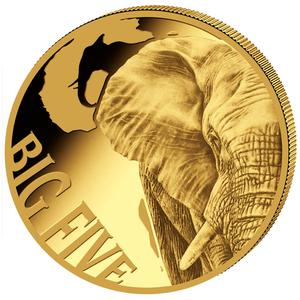 Cameroon / Gold Five Ounces 2018 Big Five - Elephant - reverse photo
