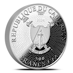 Cameroon / Five Hundred Francs Silver 2024 Diaethria Clymena Butterfly - obverse photo