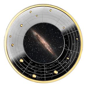 Cameroon / Five Hundred Francs Silver 2024 NGC 4945 Galaxy - reverse photo