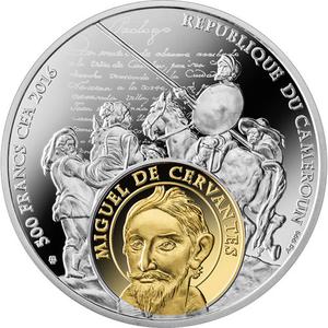 Cameroon / Five Hundred Francs 2016 Cervantes and Shakespeare - obverse photo