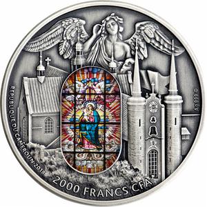 Cameroon / Two Ounces Silver 2018 Oliwa Organ - obverse photo