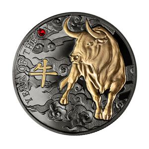 Cameroon / Silver Ten Grams 2021 Year of the Ox - reverse photo