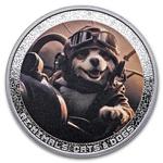 Silver Ounce 2025 AI·NIMALS - Dog Pilot: Photo Coin, Cameroon, Silver Ounce 2025 AI·NIMALS - Dog Pilot / thumbnail