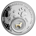 Silver Ounce 2021 Siberian Husky: Photo Coin, Cameroon, Silver Ounce 2021 Siberian Husky / thumbnail