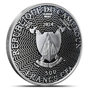 Cameroon / Five Hundred Francs Silver 2024 Papilio Machaon Butterfly - obverse photo