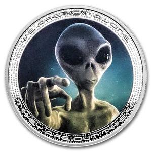 Cameroon / Silver Ounce 2025 Alien Face - reverse photo