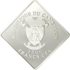Cameroon / Silver Two Ounces 2010 Black Rhinoceros - obverse photo