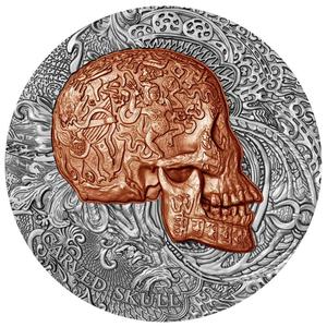 Cameroon / Silver Ounce 2017 Carved Skull - reverse photo
