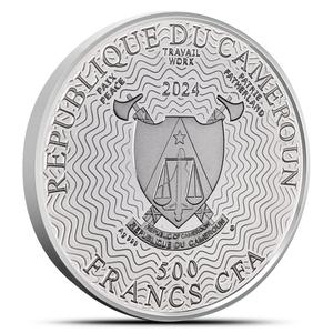 Cameroon / Five Hundred Francs Silver 2024 Messier 100 Galaxy - obverse photo