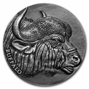 Cameroon / Silver Two Ounces 2022 African Buffalo - reverse photo