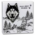 Silver Ounce 2021 Siberian Husky: Photo Coin, Cameroon, Silver Ounce 2021 Siberian Husky / thumbnail