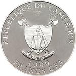 One Thousand Francs 2010 Shroud of Turin: Photo Coin, Cameroon, One Thousand Francs 2010 Shroud of Turin / thumbnail
