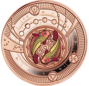 Cameroon / Silver Ten Grams 2021 Zodiac - Pisces - reverse photo