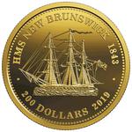 Gold Ounce 2019 HMS New Brunswick: Photo Coin, Canada, Gold Ounce 2019 HMS New Brunswick / thumbnail