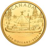 Two Hundred Dollars Gold 2021 The Fur Trade: Photo Coin, Canada, Two Hundred Dollars Gold 2021 The Fur Trade / thumbnail
