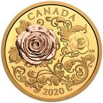 Gold Ounce 2020 Queen Elizabeth II - Rose: Photo Coin, Canada, Gold Ounce 2020 Queen Elizabeth II - Rose / thumbnail
