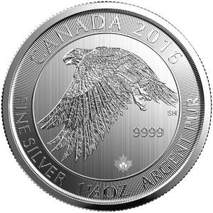 Canada / Silver Ounce and a Half 2016 Falcon - reverse photo
