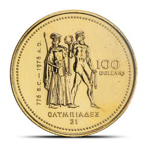 Canada / Gold Quarter Ounce 1976 Olympic Games - reverse photo