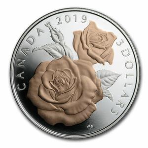 Canada / Silver Quarter Ounce 2019 Queen Elizabeth Rose - reverse photo
