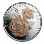 Silver Quarter Ounce 2019 Queen Elizabeth Rose: Photo Coin, Canada, Silver Quarter Ounce 2019 Queen Elizabeth Rose / thumbnail