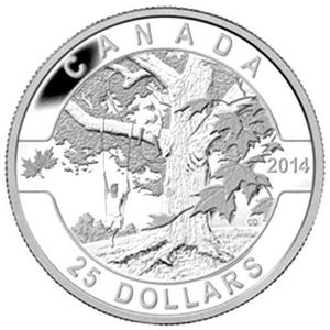 Canada / Silver Ounce 2014 Under The Maple Tree - reverse photo