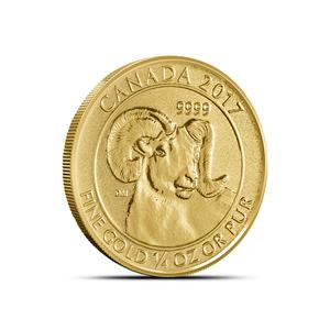 Canada / Gold Quarter Ounce 2017 Big Horn Sheep - reverse photo