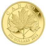 Gold Five Ounces 2012 Maple Leaf Forever: Photo Coin, Canada, Gold Five Ounces 2012 Maple Leaf Forever / thumbnail