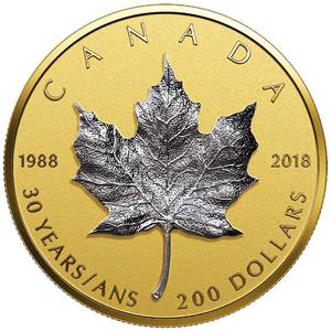 Canada / Gold Ounce 2018 Maple Leaf - 3D - obverse photo