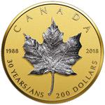 Gold Ounce 2018 Maple Leaf - 3D: Photo Coin, Canada, Gold Ounce 2018 Maple Leaf - 3D / thumbnail