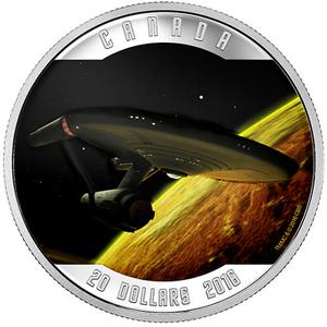 Canada / Silver Ounce 2016 Star Trek - Enterprise - reverse photo
