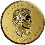 Gold Ounce 2018 Maple Leaf - 3D: Photo Coin, Canada, Gold Ounce 2018 Maple Leaf - 3D / thumbnail