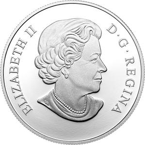 Canada / Silver Ounce 2014 Arctic Fox - Northern Lights - obverse photo