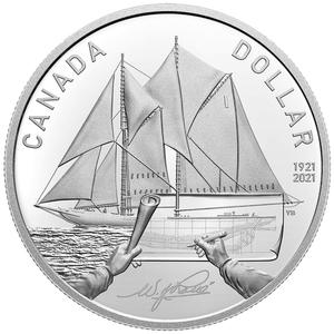 Canada / One Dollar Silver 2021 Bluenose - reverse photo