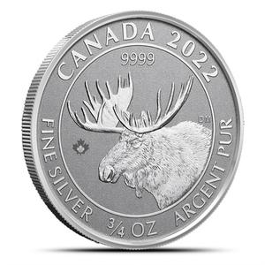Canada / Silver Three-Quarters Ounce 2022 Moose - reverse photo