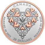 Silver Ounce 2022 Marriage: Photo Coin, Canada, Silver Ounce 2022 Marriage / thumbnail