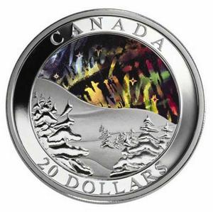 Canada / Silver Ounce 2004 Northern Lights - reverse photo