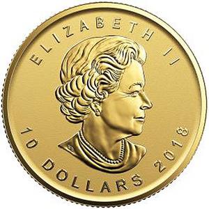 Canada / Gold Quarter Ounce 2018 Wolverine - obverse photo