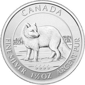 Canada / Silver Ounce and a Half 2014 Arctic Fox - reverse photo