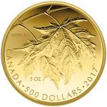 Gold Five Ounces 2017 Maple Leaves: Photo Coin, Canada, Gold Five Ounces 2017 Maple Leaves / thumbnail