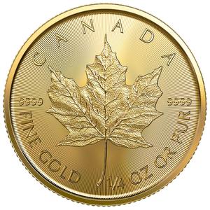 Canada / Gold Quarter Ounce 2021 Maple Leaf - reverse photo