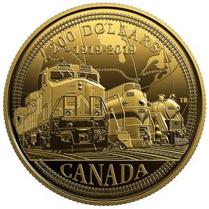 Canada / Gold Half Ounce 2019 Canadian National Railway - reverse photo