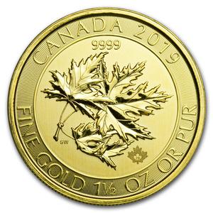 Canada / Gold One and a Half Ounces 2019 Megaleaf - reverse photo
