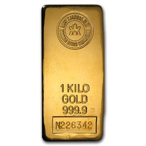 Canada / Gold Kilo - Royal Canadian Mint Cast Bar - reverse photo